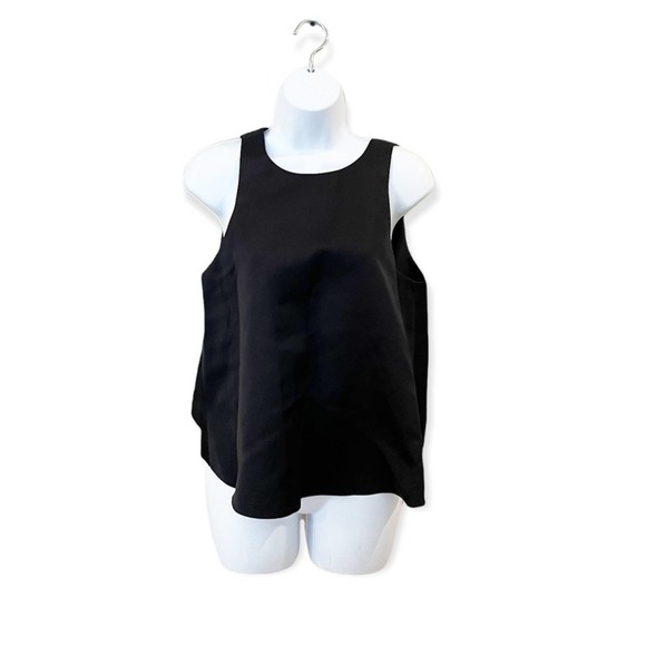 Club Monaco Tops - Club Monaco Solid Black Minimalist Sleeveless Tank Top Size S/P